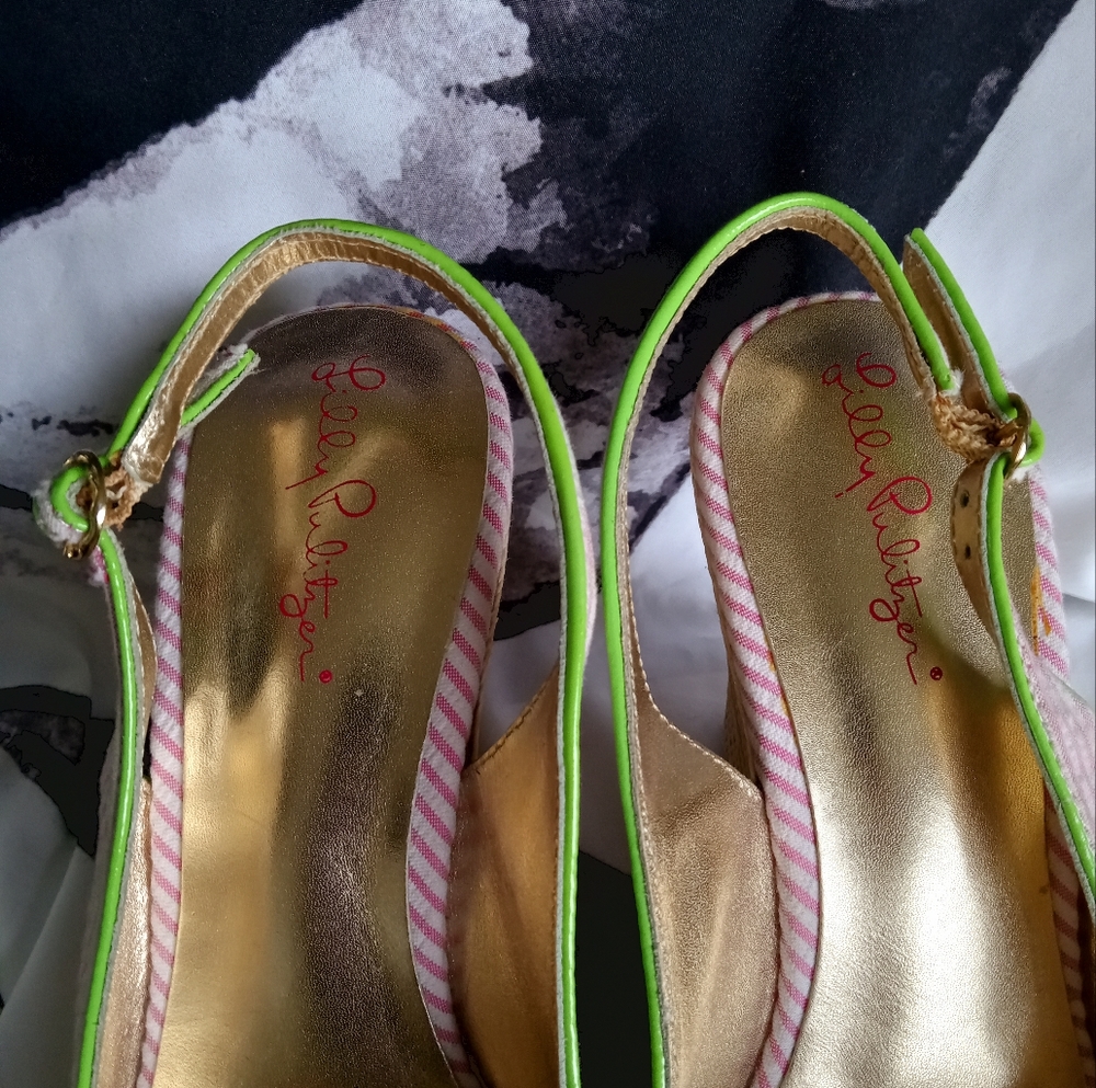 9) NWOT Lilly Pulitzer Hotty Espadrille Wedge Sandals - Picture 8 of 13